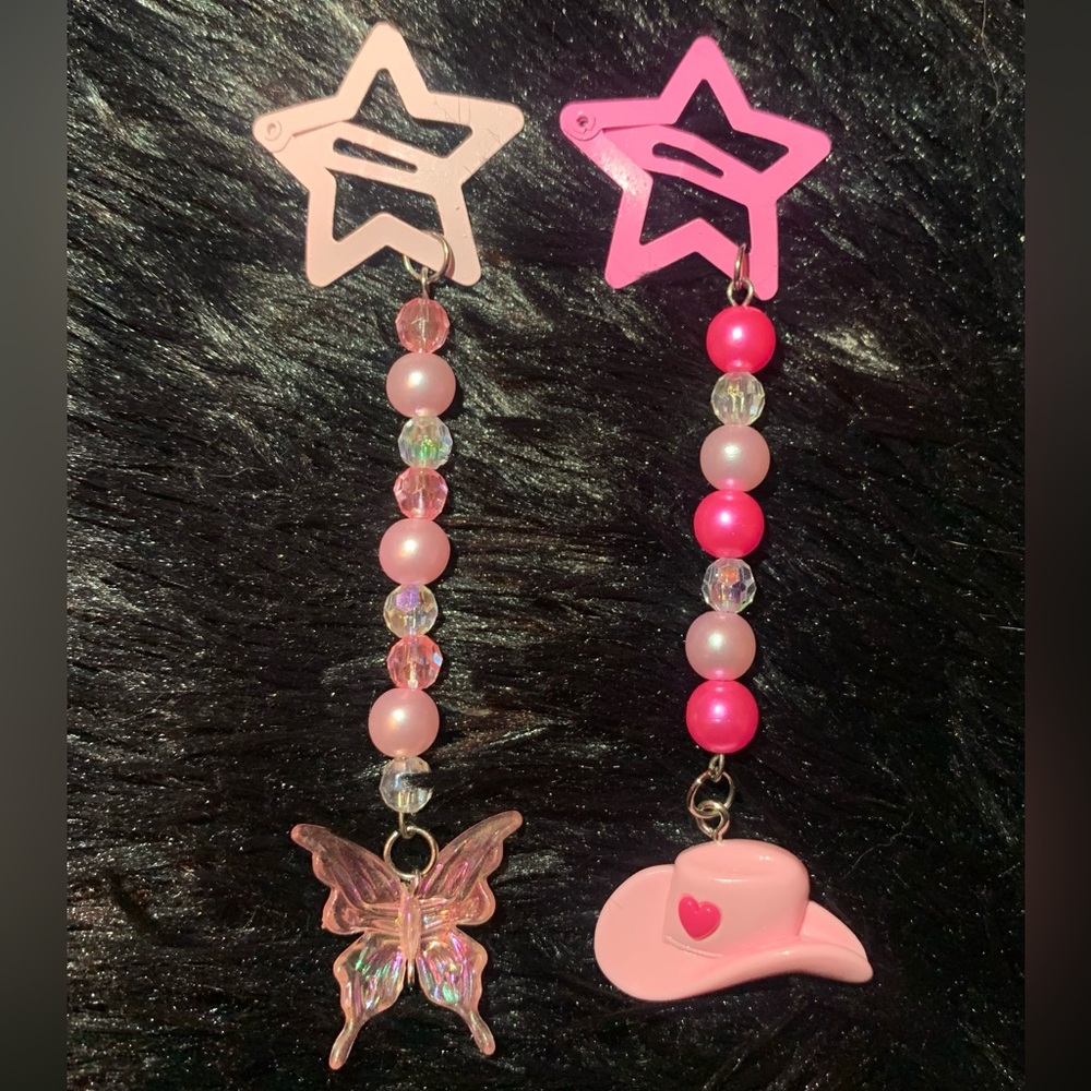 Handmade Hair Clips Butterfly Cowgirl Hat Hiraeth Way